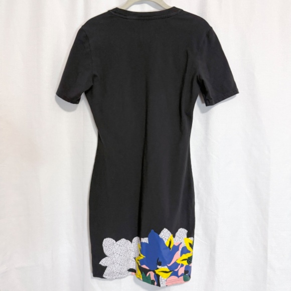 Adidas X Her Black and White Floral Tee Dress Size Medium - Picture 8 of 10